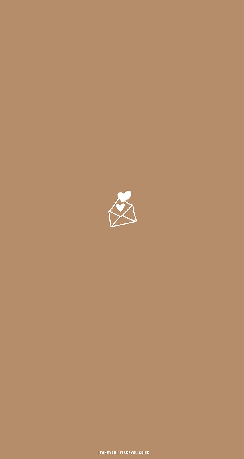 Cute Brown Aesthetic for Phone : Love Letter Background I Take You ...