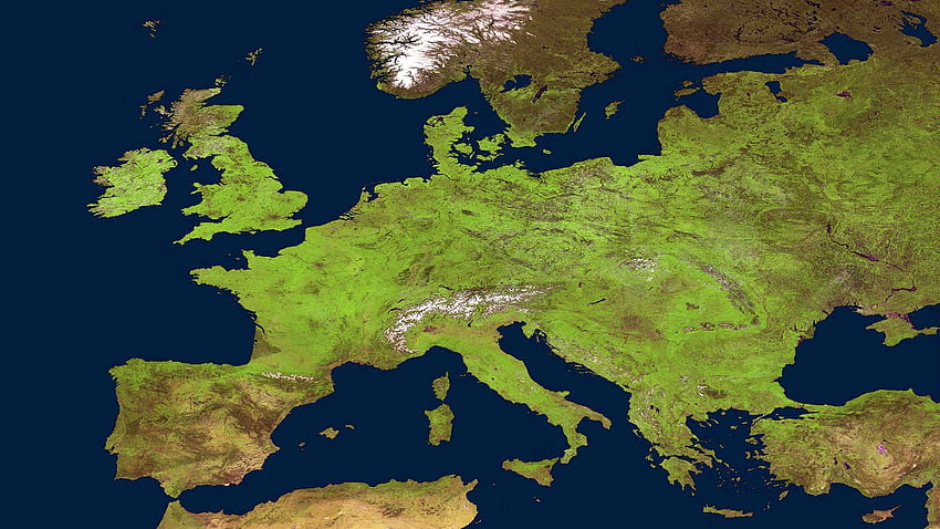 Carte de l'Europe complète Fond d'écran HD