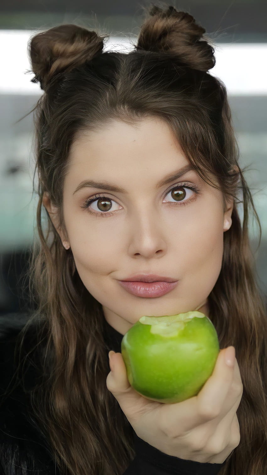 Amanda cerny, green apple HD phone wallpaper