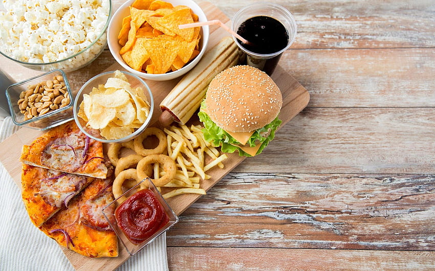 Yiyecek - Fast Food - ve Arka Plan, Abur cubur HD duvar kağıdı
