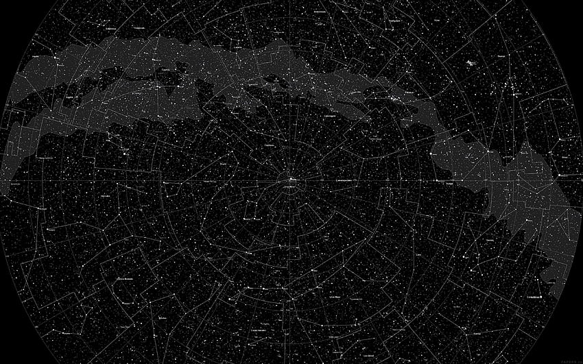 Modèle de carte d'étoile spatiale sombre, carte de constellation Fond d'écran HD