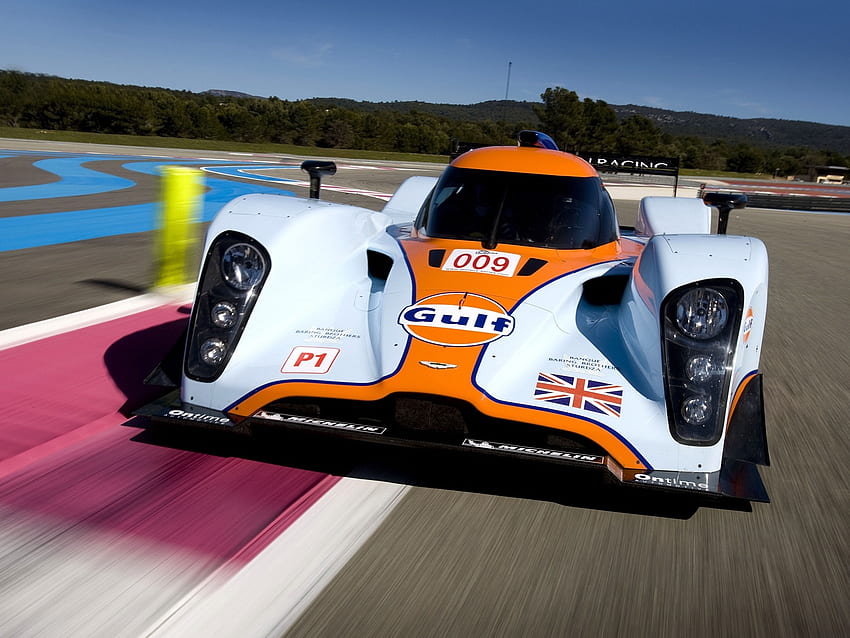 Esportes, Aston Martin, Carros, Asfalto, Front View, Velocidade, 2009, Lmp1 papel de parede HD