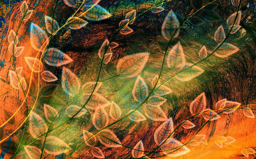 추상, 가을, 나뭇잎, 떨어진 HD 월페이퍼