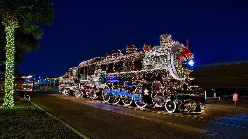 The Holiday Express Train, Christmas Train HD wallpaper