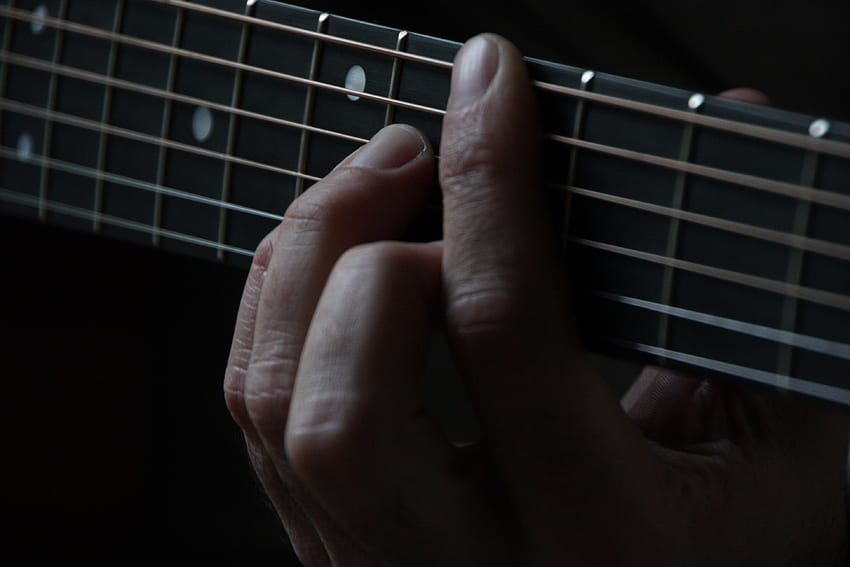 Muzyka, gitara, palce, smyczki Tapeta HD
