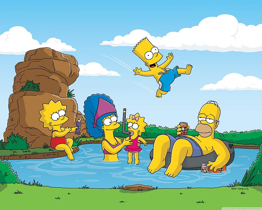 The Simpsons Summer Vacation ❤ dla, Funny Vacation Tapeta HD