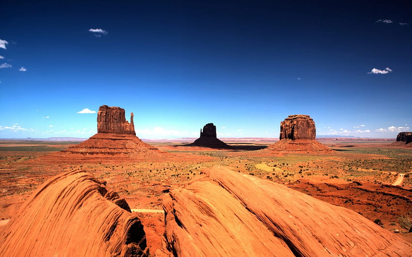 Monument Valley, Denkmäler, Wüste, Himmel, Sand HD-Hintergrundbild