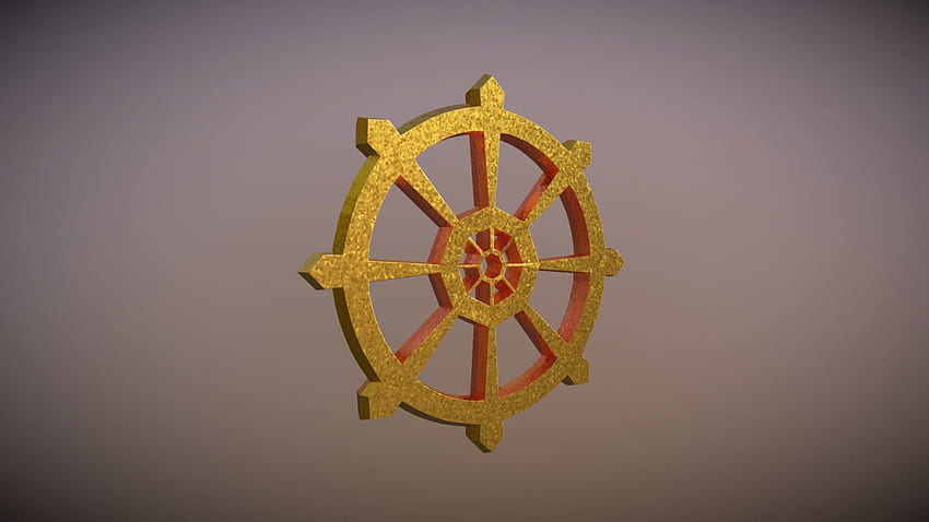 Dharmachakra - Wheel of Buddhist Dharma - 3D model by Rozmendo [a0caf13] HD wallpaper