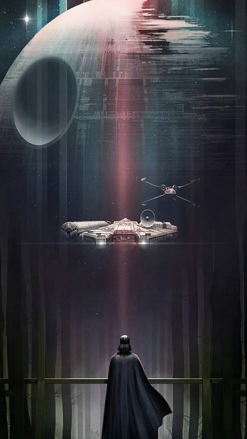 : Jedi Order Gwiezdne Wojny telefon. Świecący symbol, sztuka Star Wars Tapeta na telefon HD