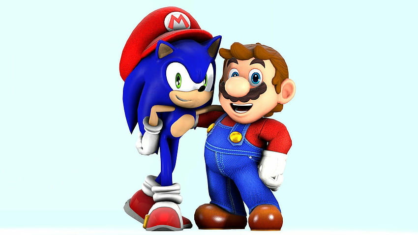 Добри приятели. Фен арт на Марио, Nintendo super smash bros, Super mario bros, Cool Mario и Sonic HD тапет