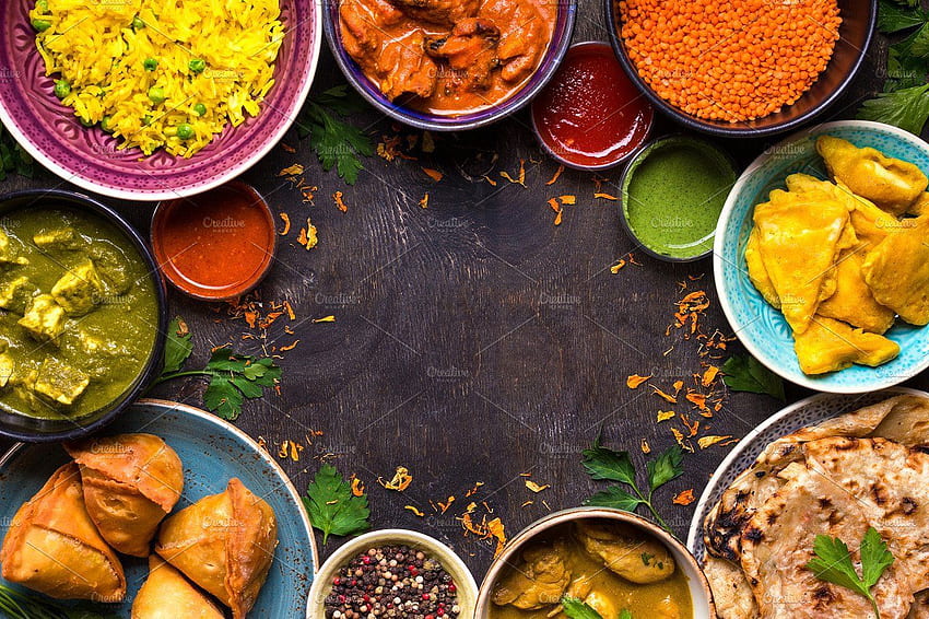 Nourriture de fond indienne, cuisine du sud de l'Inde Fond d'écran HD