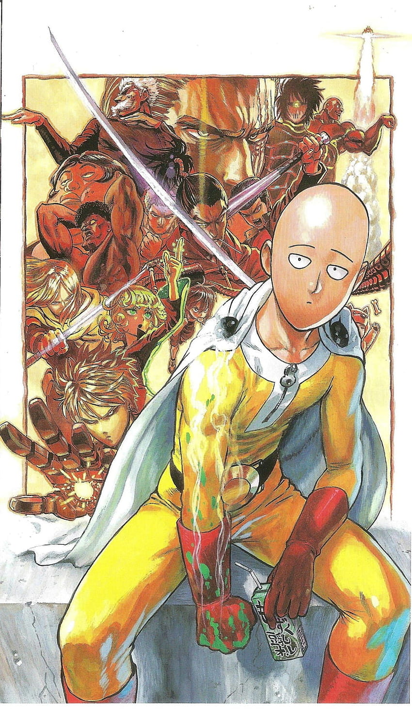 One Punch Man Saitama Character Painting, Manga, One Punch HD phone wallpaper