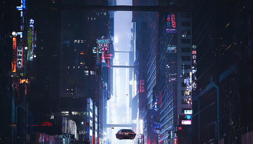Art, Cars, City, Building, Sci-Fi, Future HD wallpaper