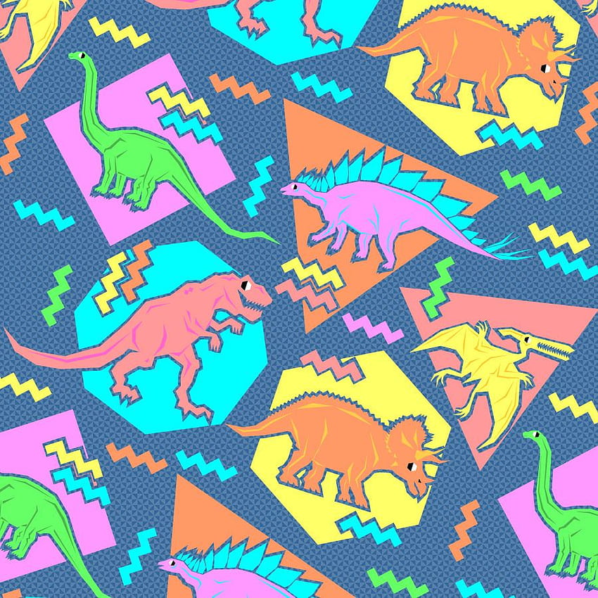 90's Dinosaur Pattern Chobopop Nineties Dinos HD phone wallpaper