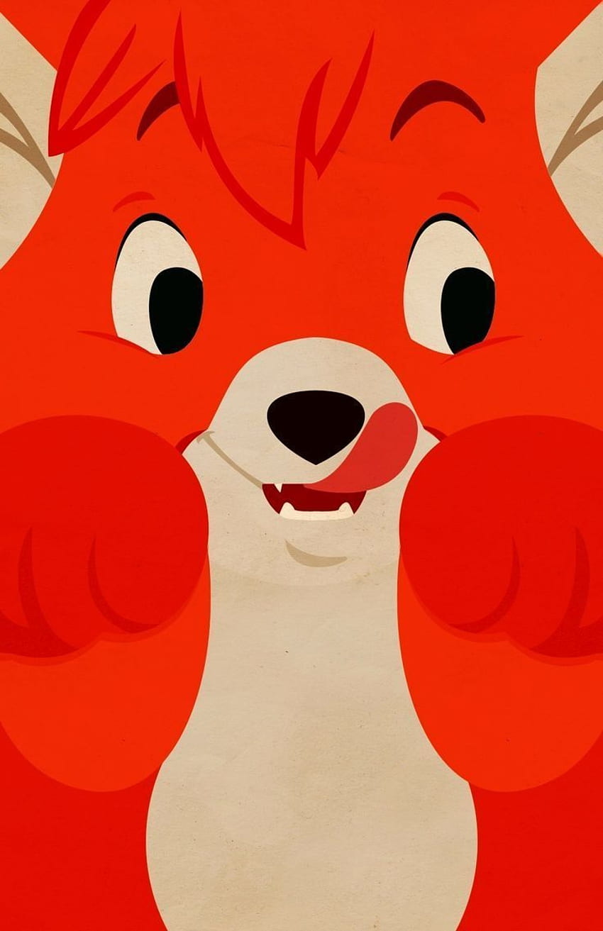 폭스하운드. 여우와 사냥개, 귀여운 아이폰 HD 전화 배경 화면