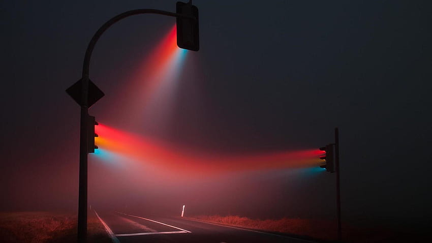Светофар в мъгла [] : HD тапет