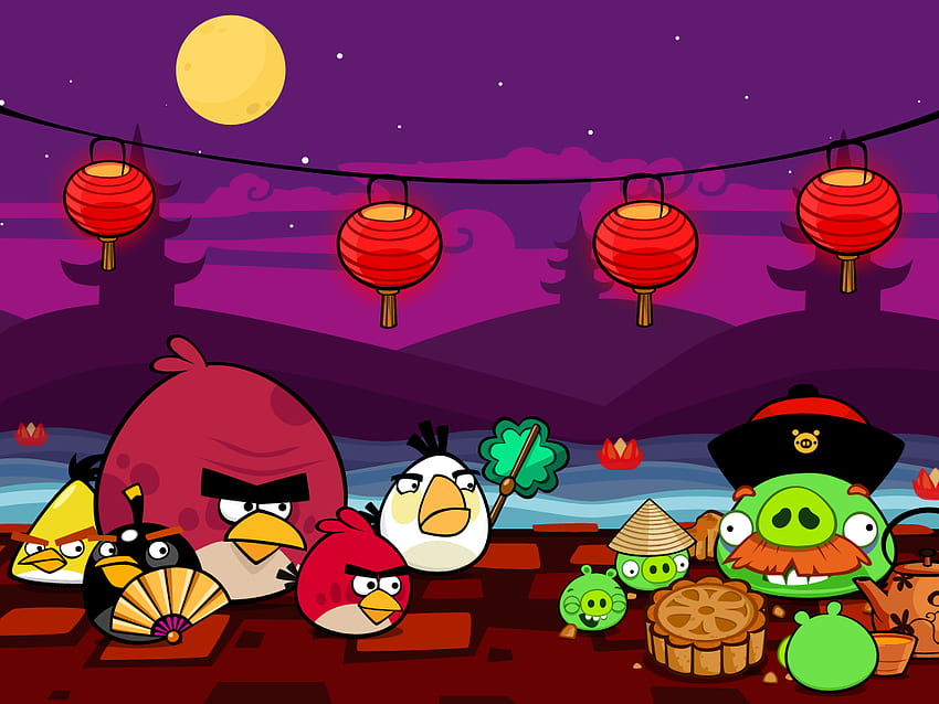 Oyunların Okyanusu Angry Birds Mevsimler Ejderha Yılı HD duvar kağıdı