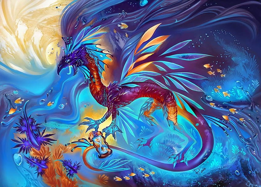 Coral Reef By Static Ghost. Fantasy Dragon, Art , Colorful HD wallpaper