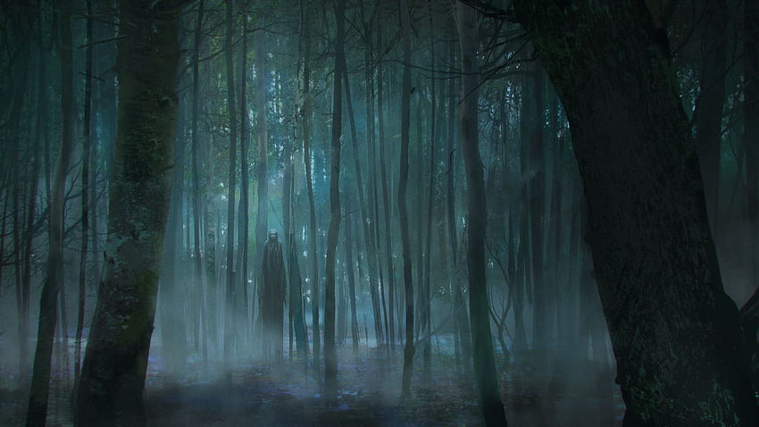 พื้นหลังป่าผีสิงที่น่าขนลุก วอลล์เปเปอร์ HD