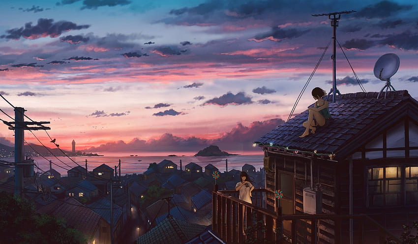Ramón on Twitter. Anime scenery, Anime scenery , Scenery, Seaside Town HD wallpaper