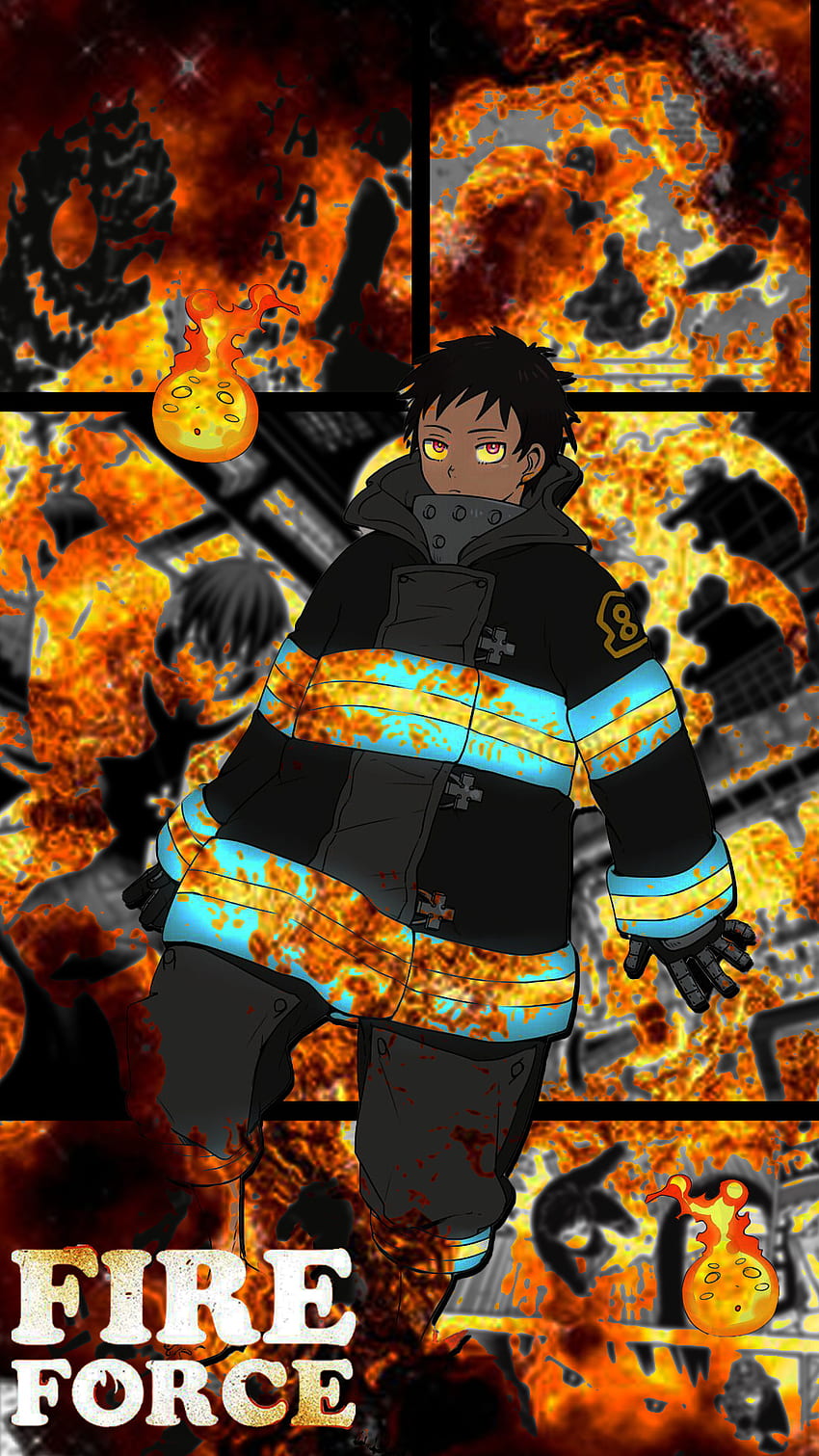 shinra kusakabe, fire force HD phone wallpaper