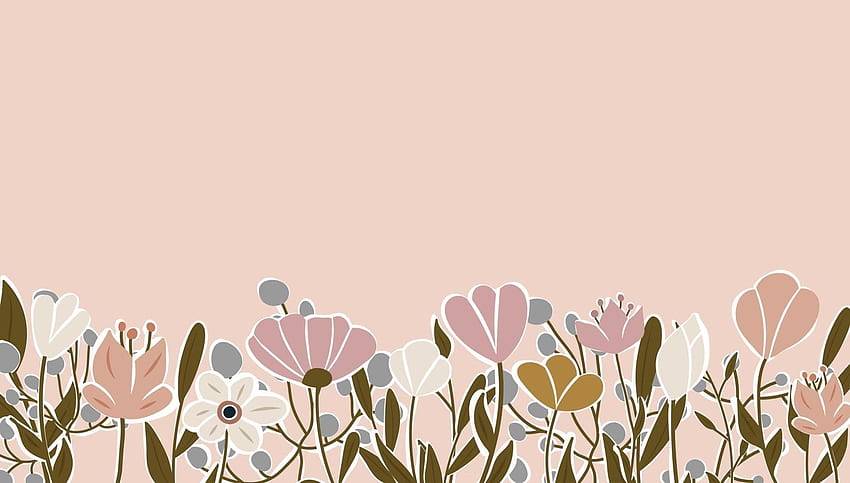 咲く花と葉の境界線で飾られた水平の背景。 抽象芸術、自然の背景のベクトル。 トレンディな植物フレーム。 フラワーガーデン。 夏のセールのバナーのための植物の花のパターンのデザイン 高画質の壁紙