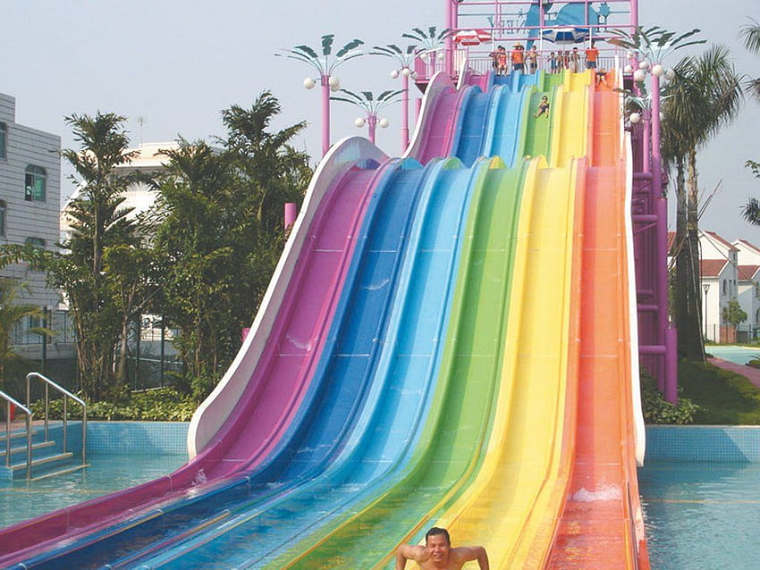 Wildest Water Slides From Around The World. Water slides, Wild waters, Rainbow HD wallpaper