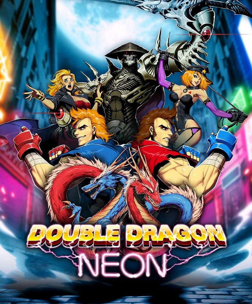Double Dragon Neon HD phone wallpaper