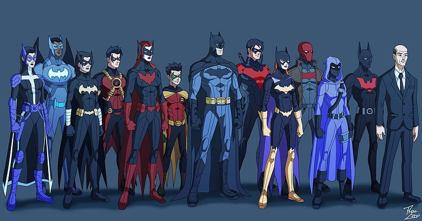 Familia de murciélagos de Batman - en colección fondo de pantalla