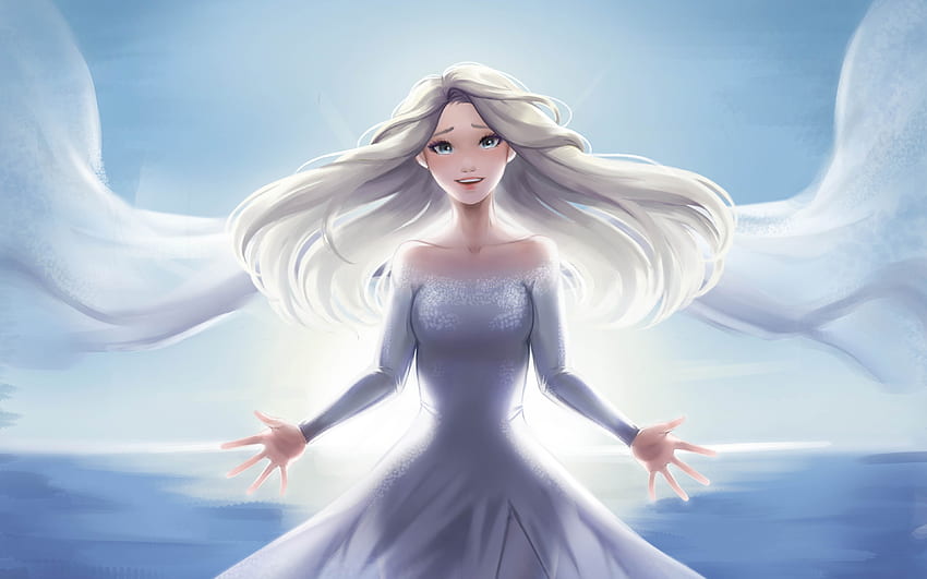 Elsa, , Snow Queen, Frozen, artwork, Idina Menzel, Elsa Frozen HD wallpaper