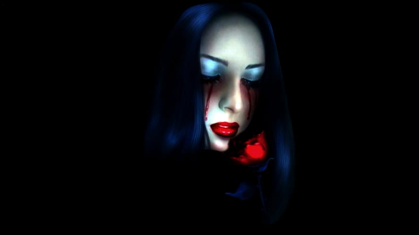 die verwelkte, gotische, unheimliche, dunkle Blume HD-Hintergrundbild