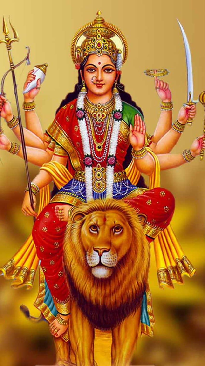 Durga maa, davotional, bhakti, 힌두교 신, durga HD 전화 배경 화면