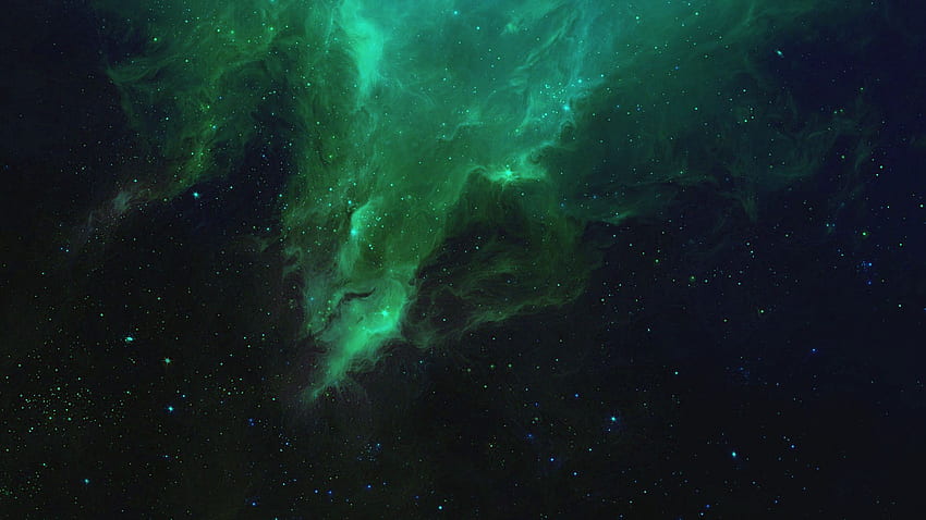 Nebula Hijau Wallpaper HD