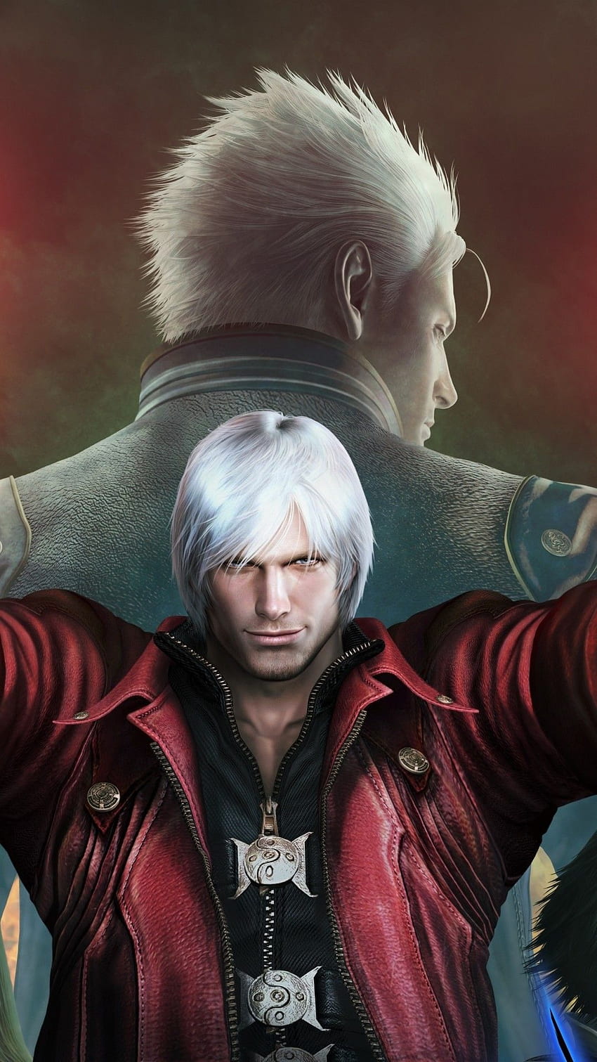 iPhone 8, iPhone 7 Plus, iPhone 6+, Sony Xperia Z, HTC One용 Devil May Cry, Dante, Vergil, Trish HD 전화 배경 화면