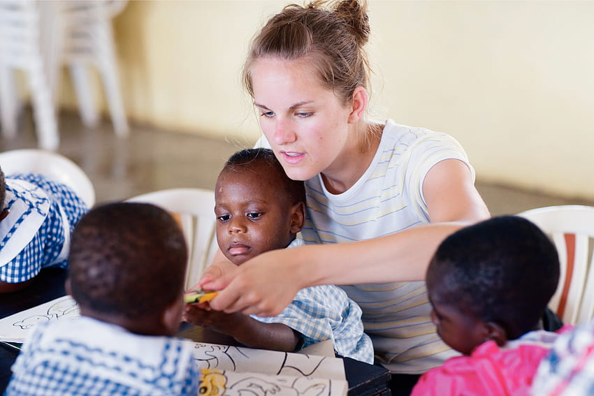 Activities in Orphanage, African Kids HD wallpaper