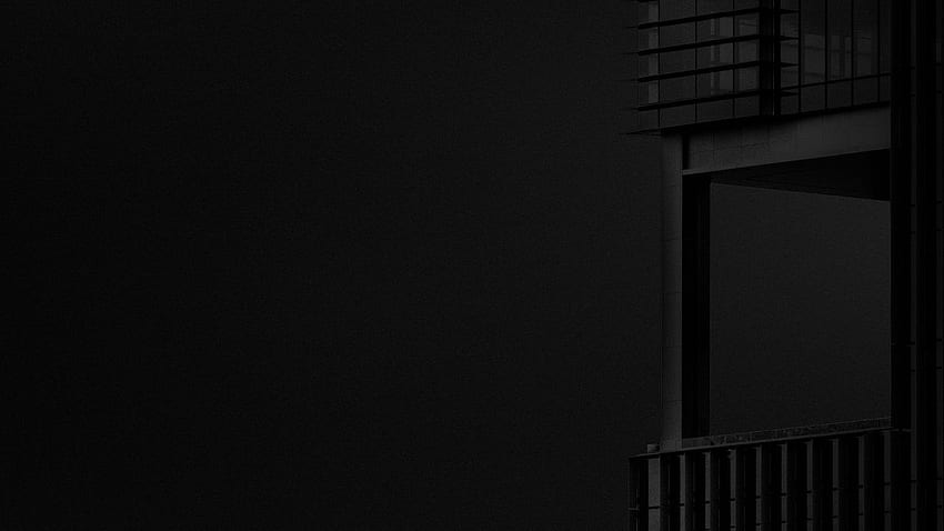 building, minimalism, bw, black, dark, architecture HD wallpaper