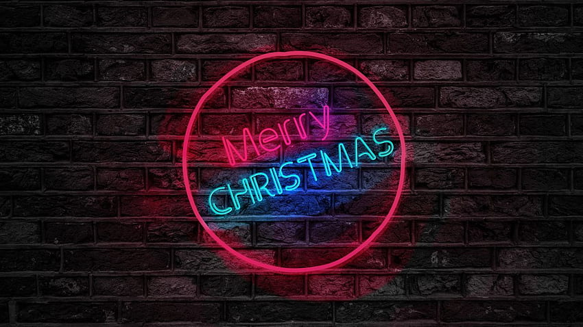 Merry Christmas, Neon, , , Celebrations HD wallpaper