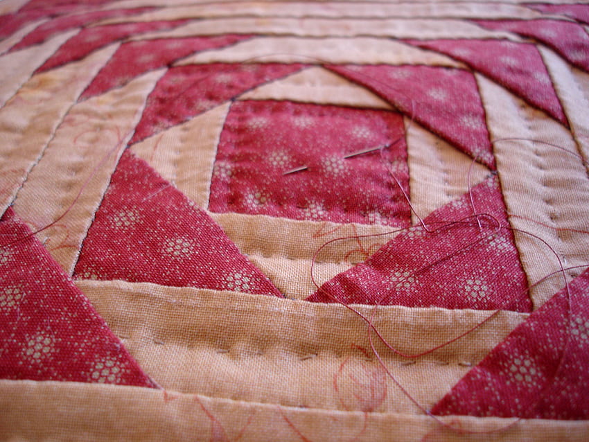 Pink Quilt Block, block, material, pink, quilt HD wallpaper