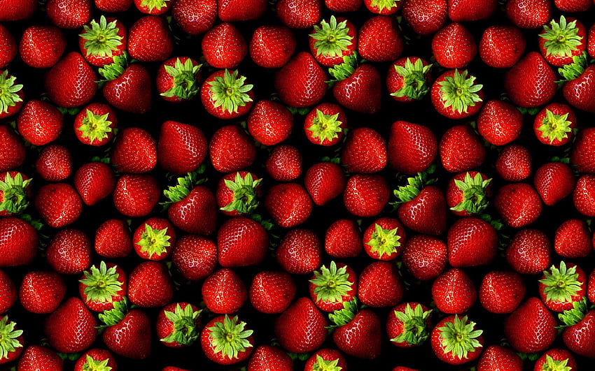 Strawberry, Texture, Textures, Berry, Lots Of, Multitude HD wallpaper