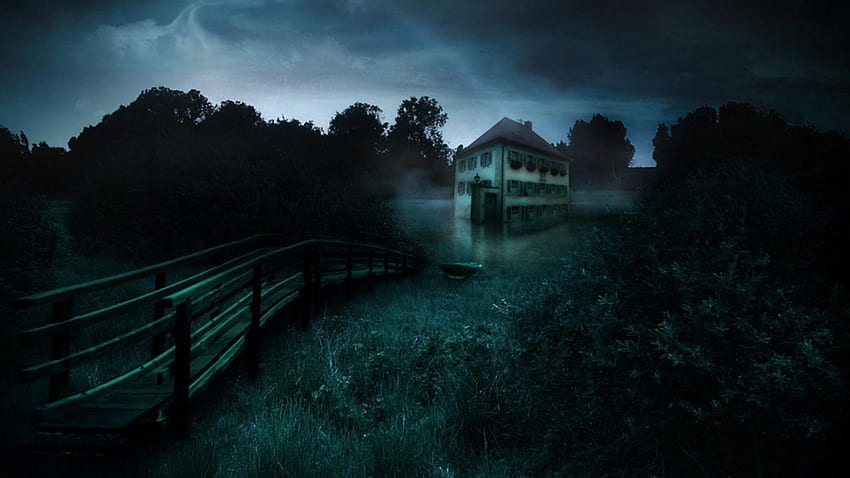 Scary Background, Creepy House HD wallpaper