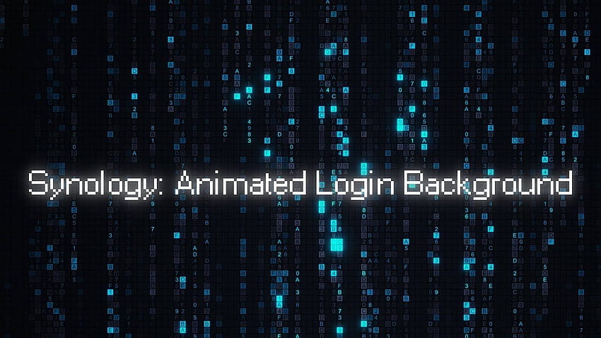 Synology: Animierter Anmeldehintergrund – Marius Hosting HD-Hintergrundbild