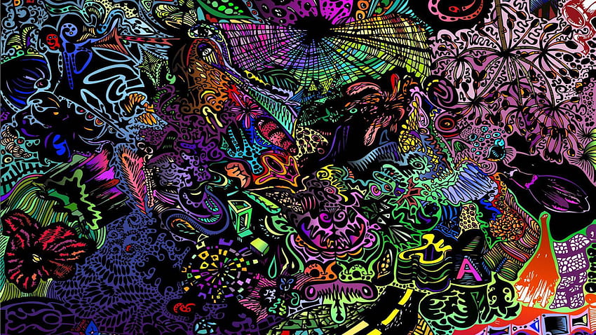 Trippy Art Background, Alice in Wonderland Trippy HD wallpaper