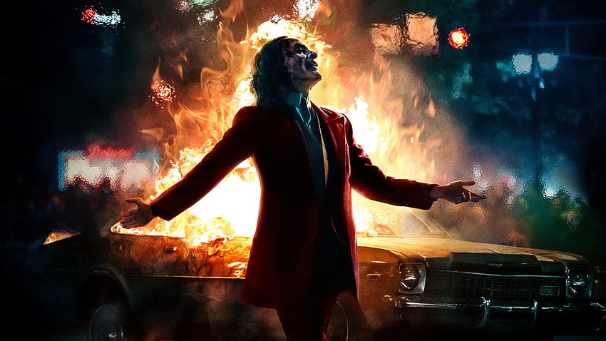 Joaquin Phoenix Joker Batman fire car Joker (2019 Movie) • For You For & Mobile, Joker PC 高画質の壁紙