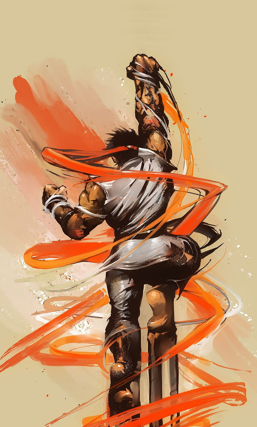 Ryu, Straßenkämpfer, Videospiel, Kunst, iPhone 6 plus, , Hintergrund, 25399 HD-Handy-Hintergrundbild