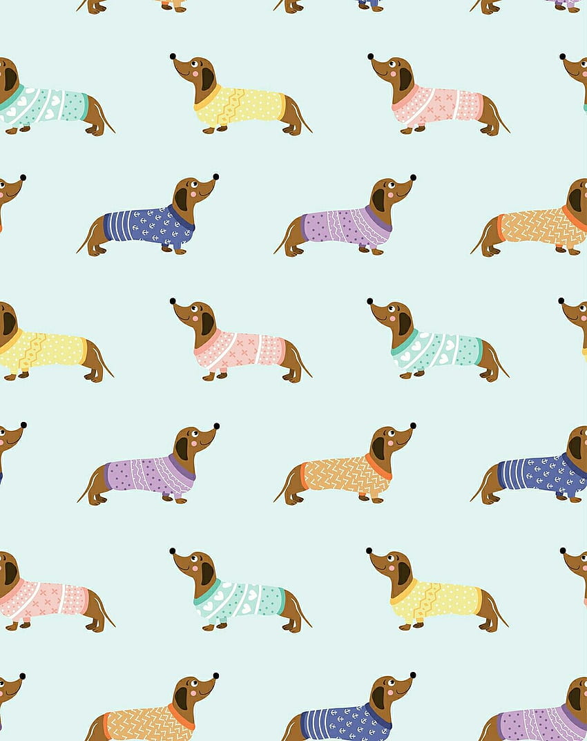 Premium Vector  Childrens seamless pattern with dachshund dogs on white  background in cartoon style cute texture for kids room design wallpaper  textiles wrapping paper apparel vector illustration