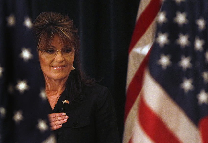 Sarah Palin, Czy wystartuje w 2012?, polityka, ludzie, flaga, kobieta Tapeta HD