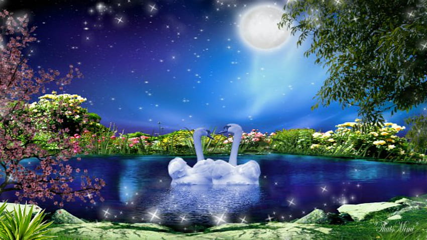 Romantica luna piena piena per - Bella romantica luna piena, luna romantica Sfondo HD