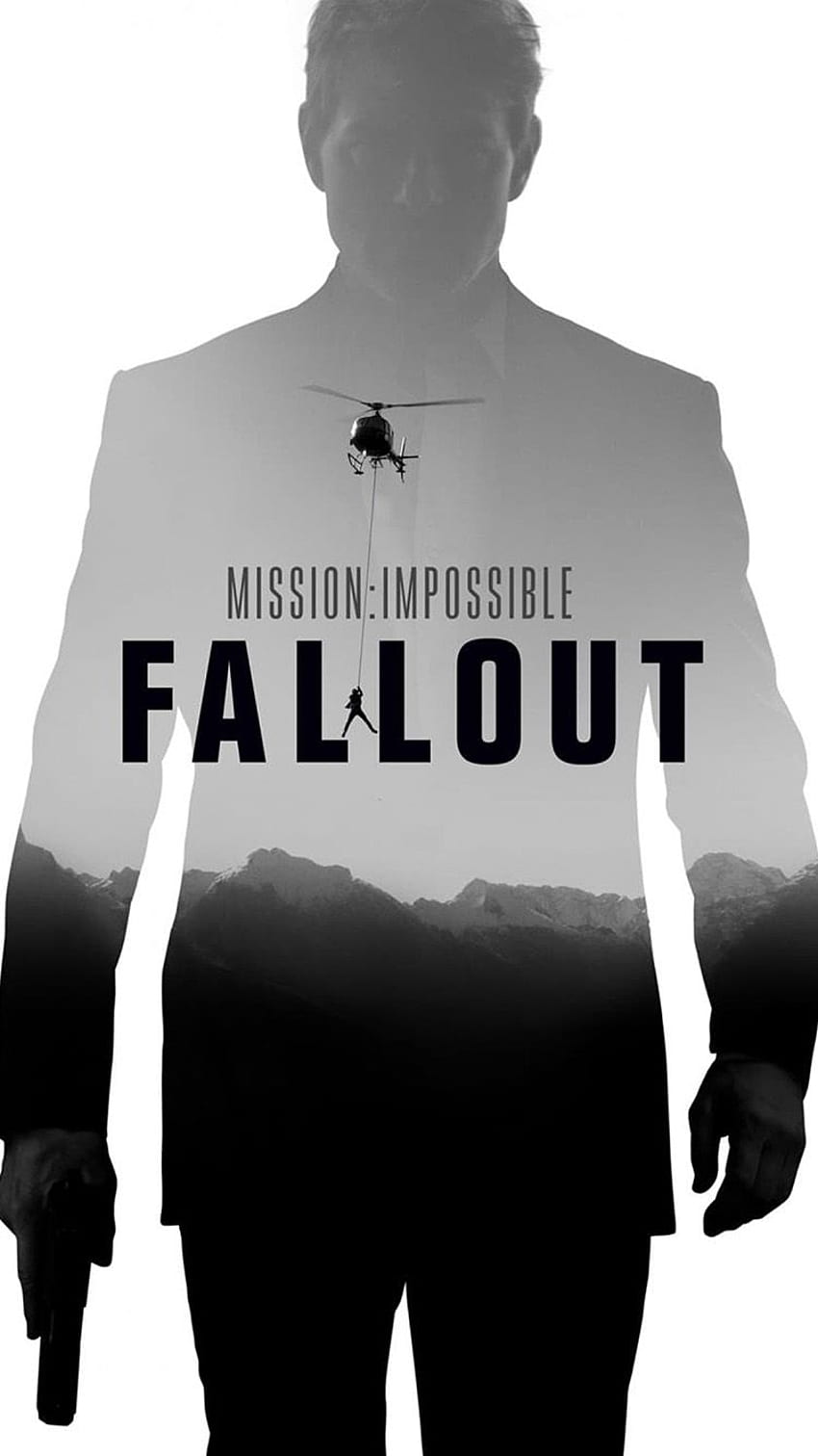 Mission Impossible Film Fallout Poster Art Bw Sfondo del telefono HD