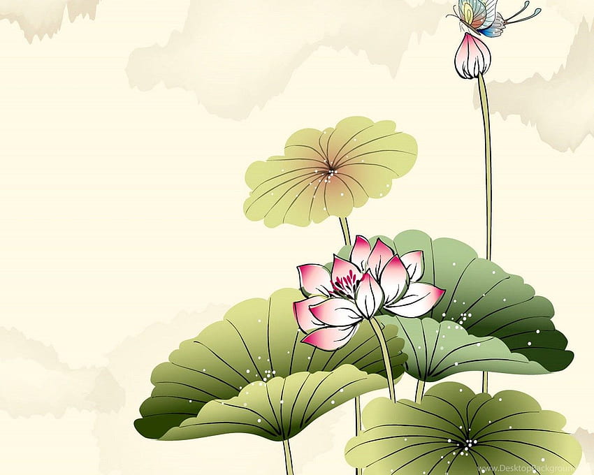 iPad Lotus Painting Plant & Flower, New IPad, iPad 3. Background HD wallpaper
