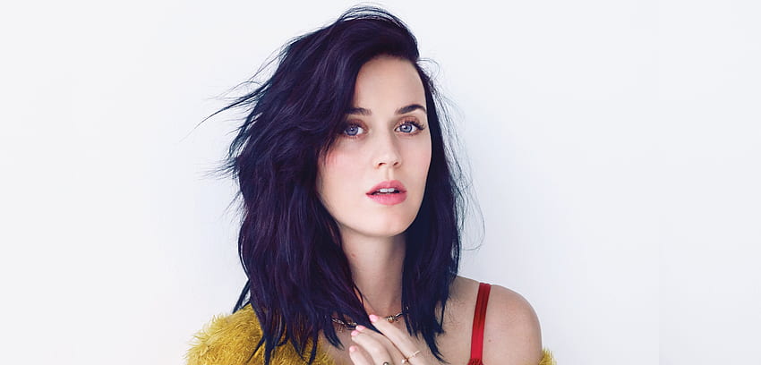 Katy Perry, purple hair, 2019 HD wallpaper